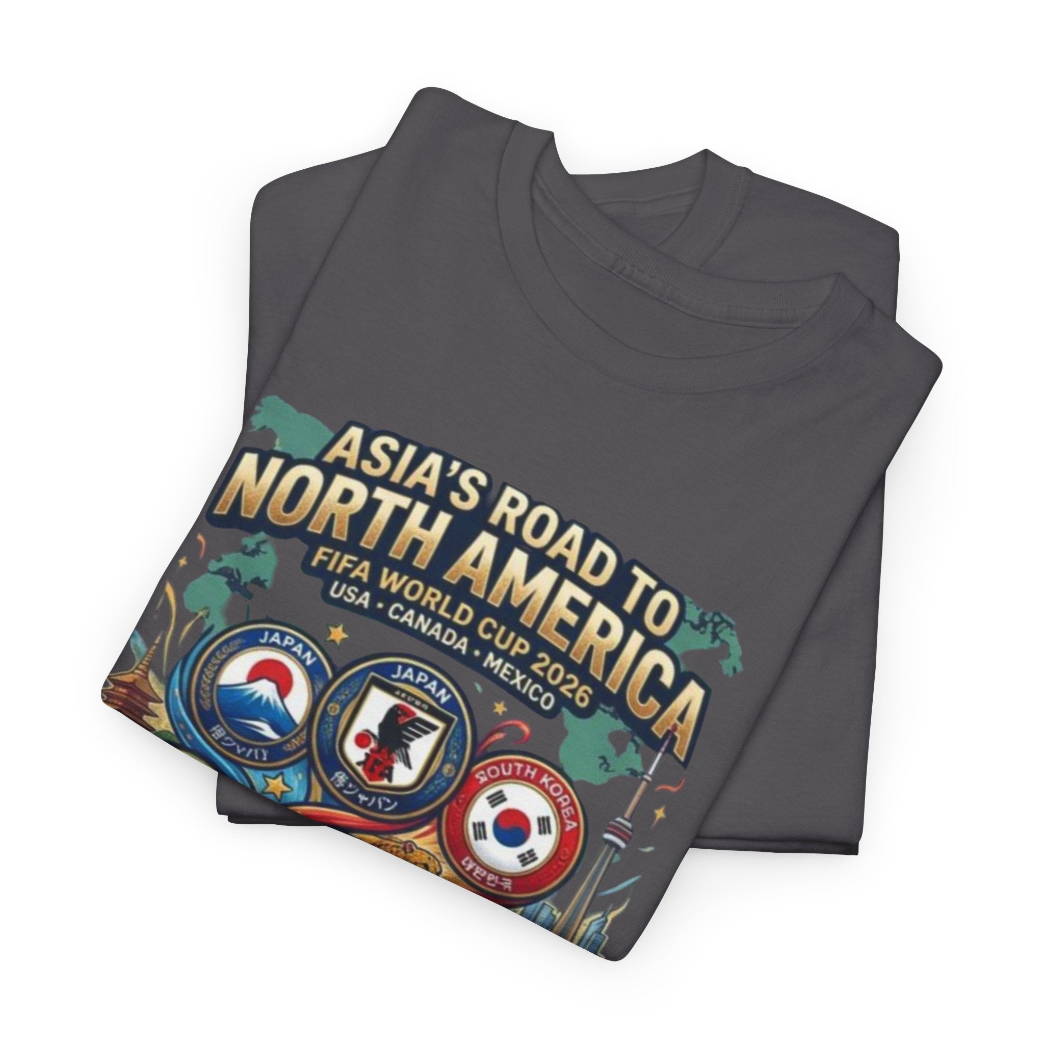 Asia's Road to North America Soccer Tee — World Cup 2026 Qualification Badge T‑Shirt