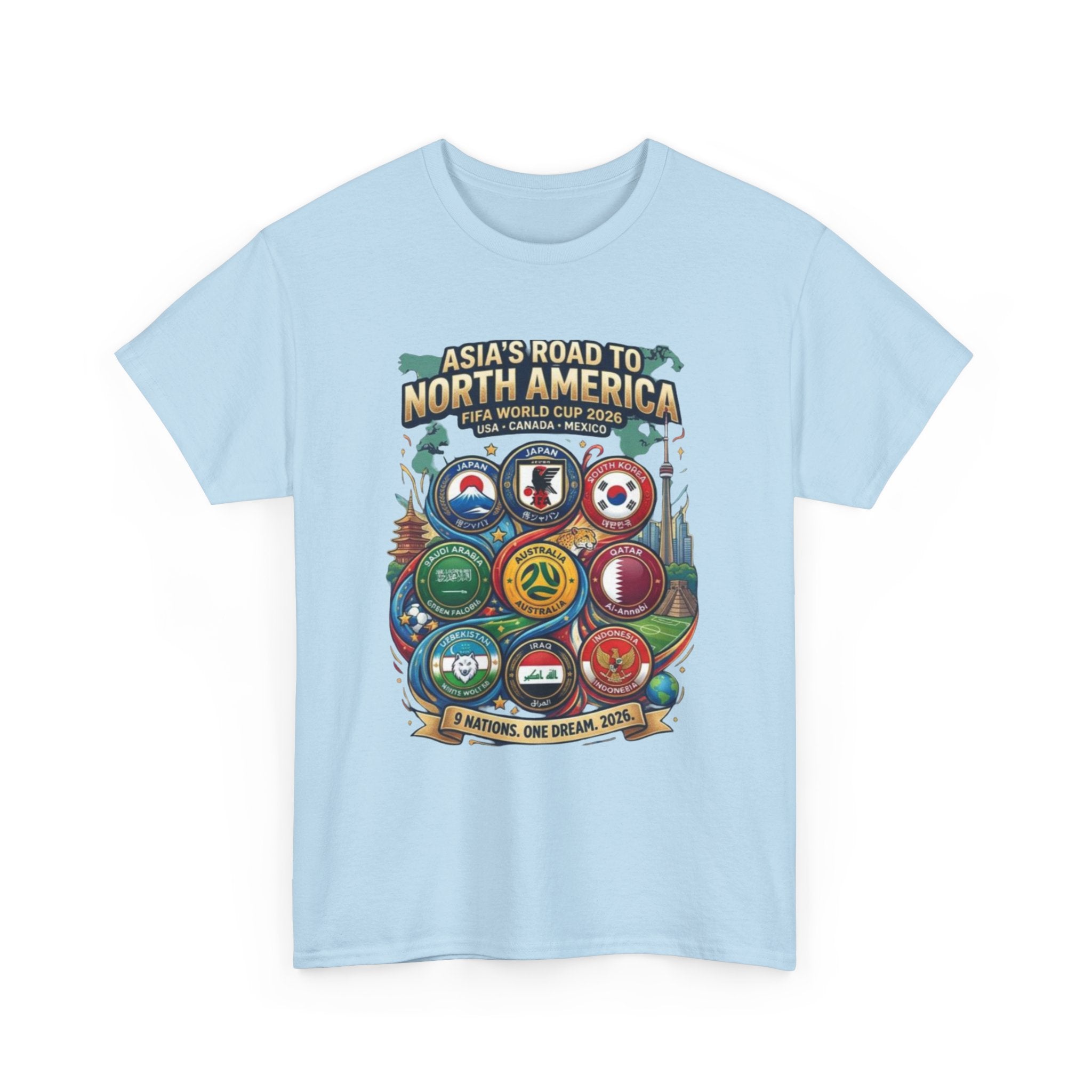 Asia's Road to North America Soccer Tee — World Cup 2026 Qualification Badge T‑Shirt