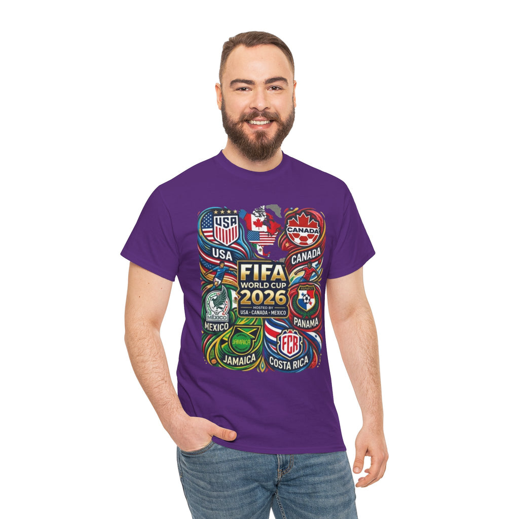 World Cup 2026 Teams T-Shirt – USA Canada Mexico & CONCACAF Badges Soccer Tee