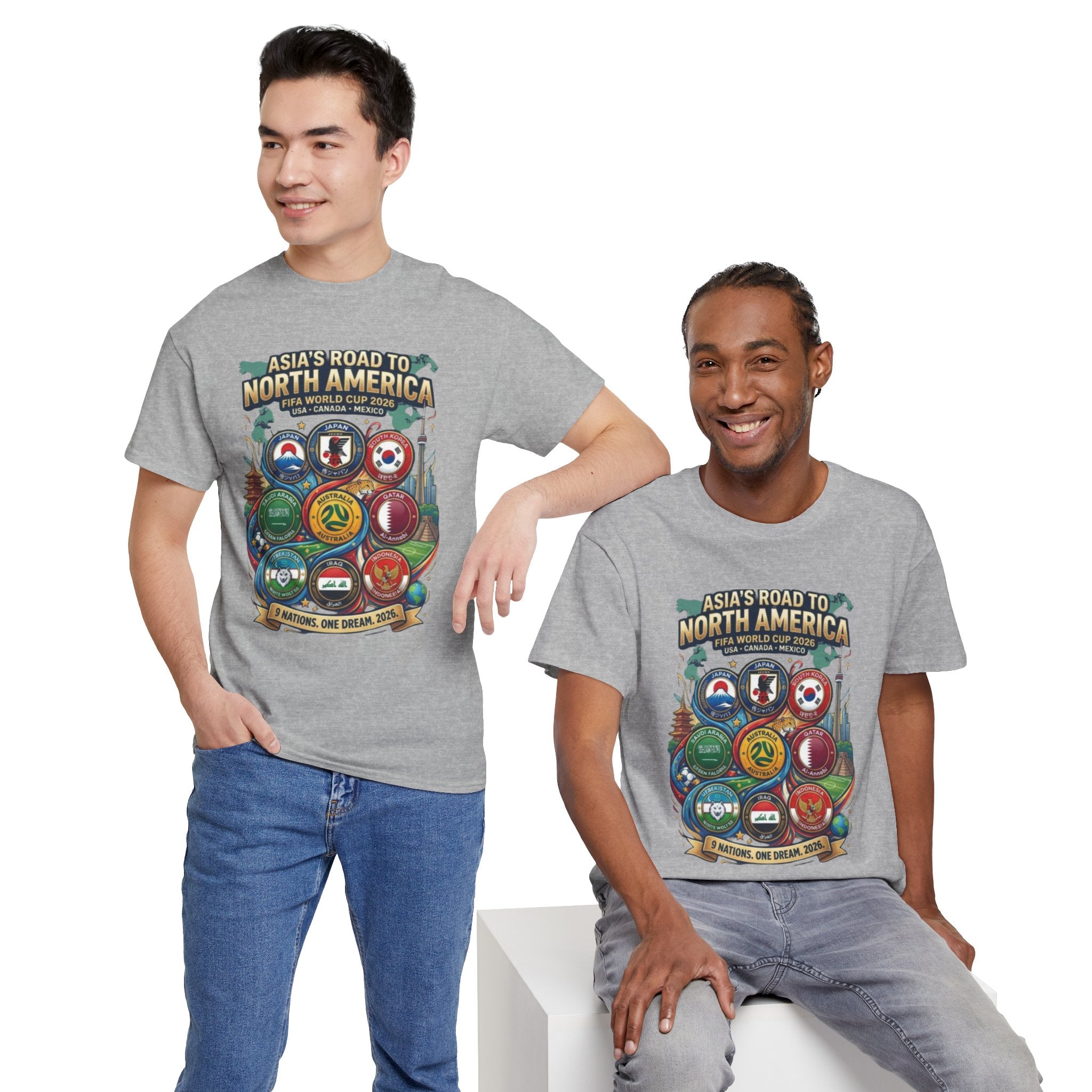Asia's Road to North America Soccer Tee — World Cup 2026 Qualification Badge T‑Shirt