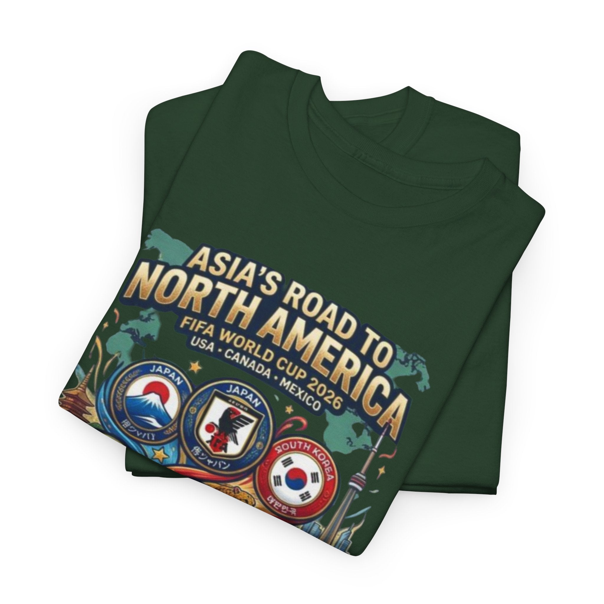 Asia's Road to North America Soccer Tee — World Cup 2026 Qualification Badge T‑Shirt