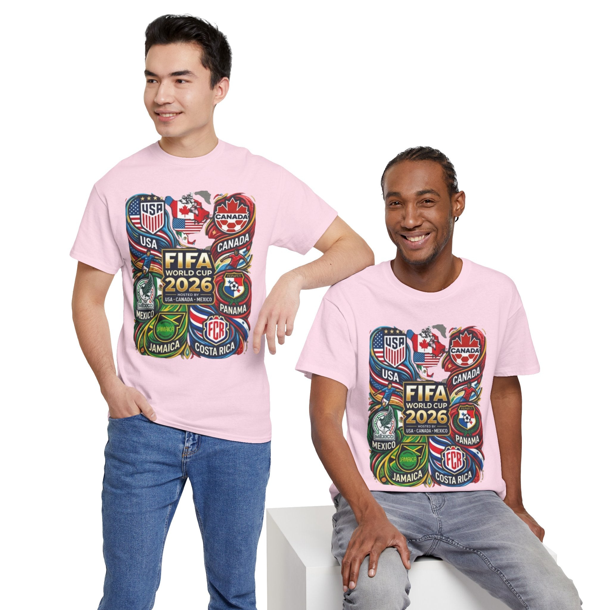 World Cup 2026 Teams T-Shirt – USA Canada Mexico & CONCACAF Badges Soccer Tee