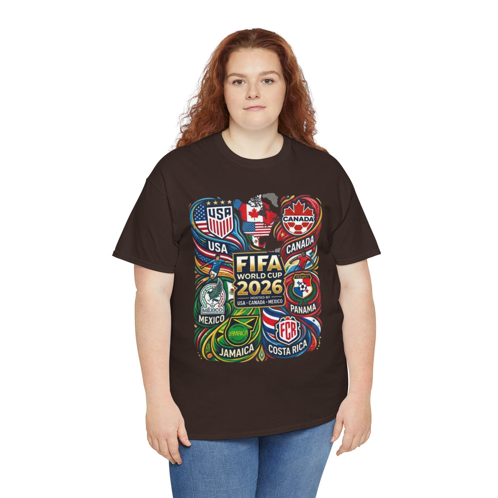 World Cup 2026 Teams T-Shirt – USA Canada Mexico & CONCACAF Badges Soccer Tee