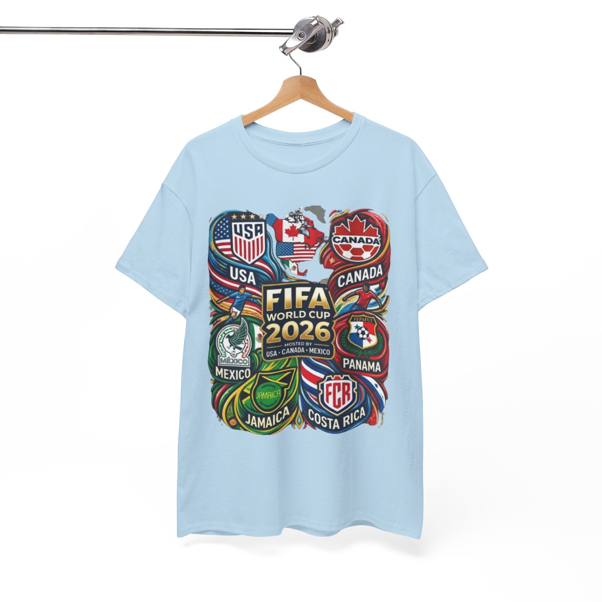 World Cup 2026 Teams T-Shirt – USA Canada Mexico & CONCACAF Badges Soccer Tee
