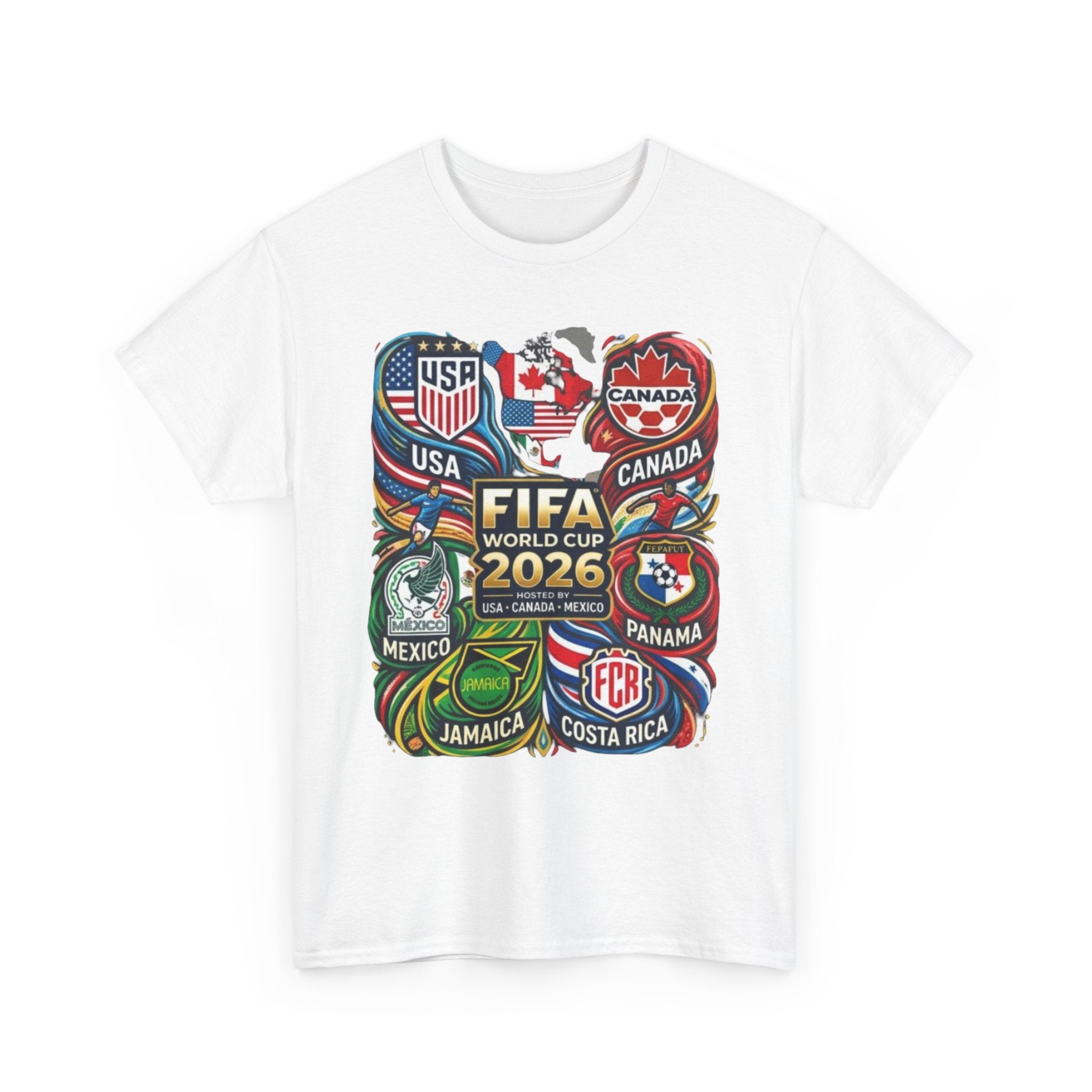World Cup 2026 Teams T-Shirt – USA Canada Mexico & CONCACAF Badges Soccer Tee
