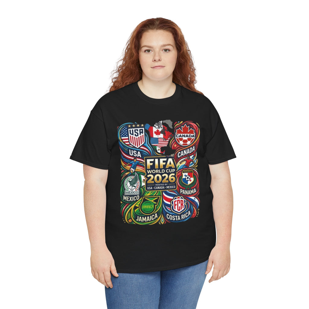 World Cup 2026 Teams T-Shirt – USA Canada Mexico & CONCACAF Badges Soccer Tee