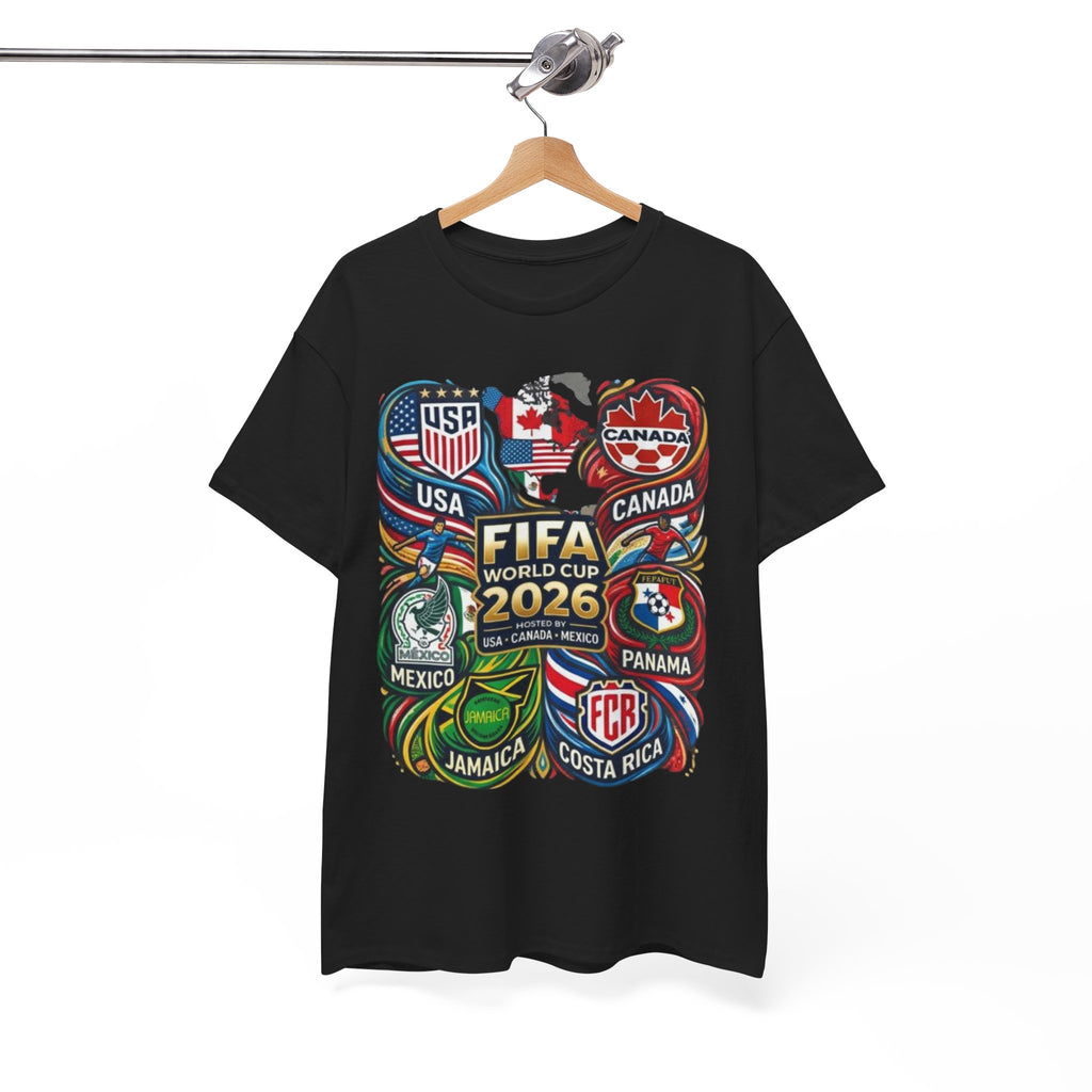 World Cup 2026 Teams T-Shirt – USA Canada Mexico & CONCACAF Badges Soccer Tee