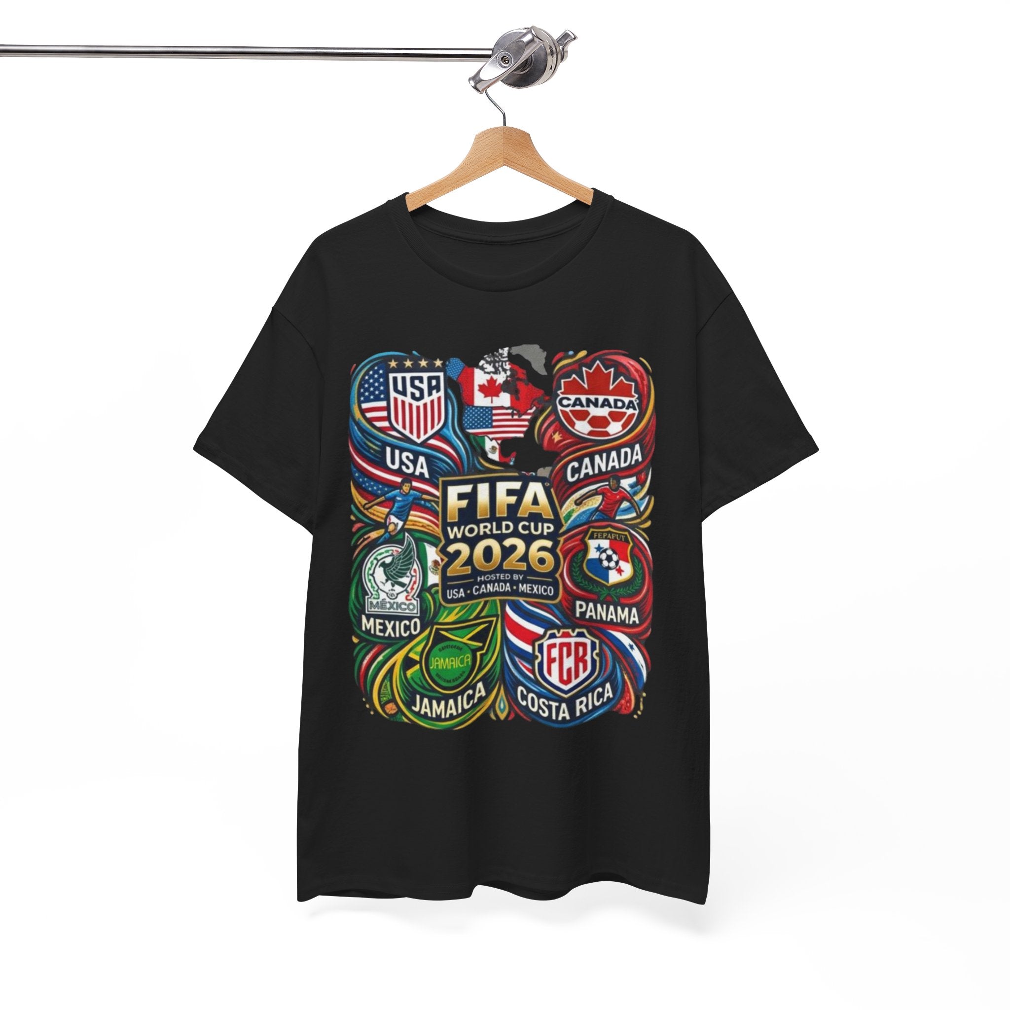 World Cup 2026 Teams T-Shirt – USA Canada Mexico & CONCACAF Badges Soccer Tee