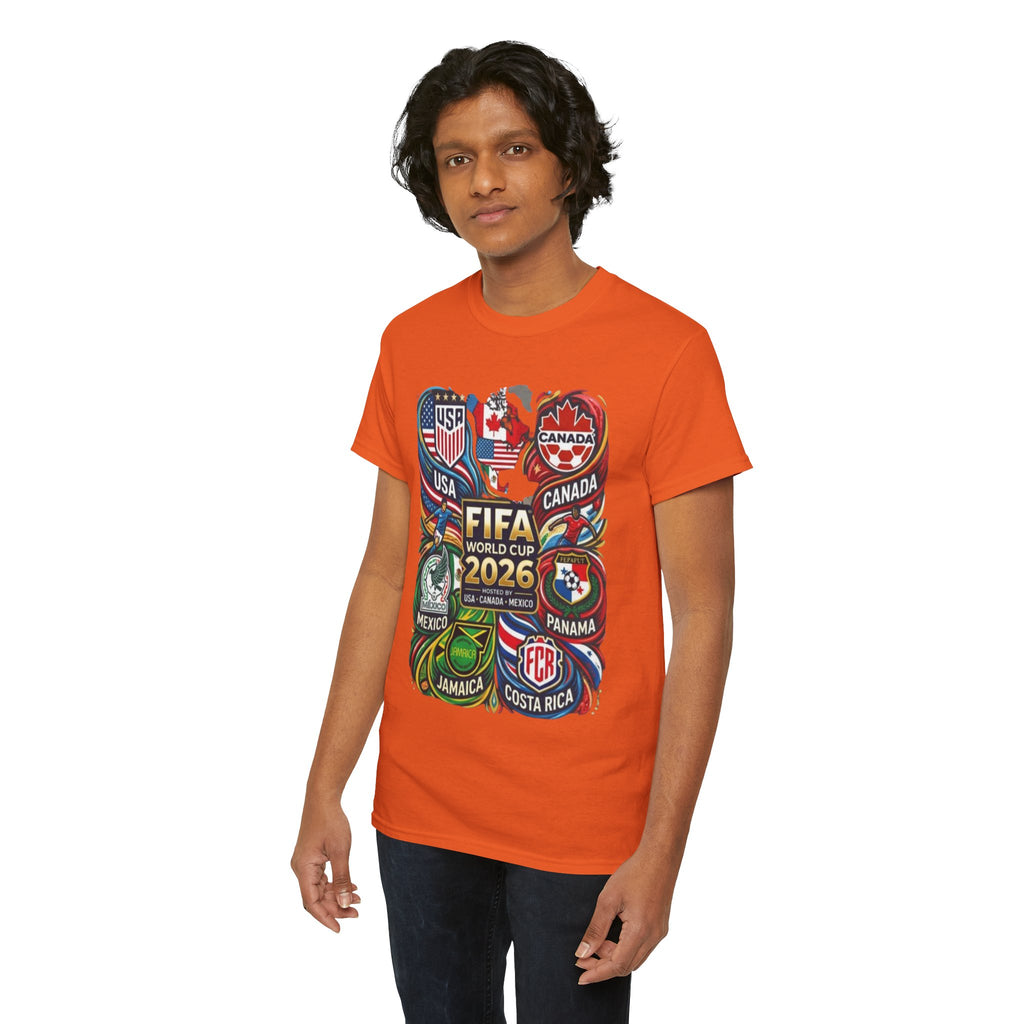 World Cup 2026 Teams T-Shirt – USA Canada Mexico & CONCACAF Badges Soccer Tee