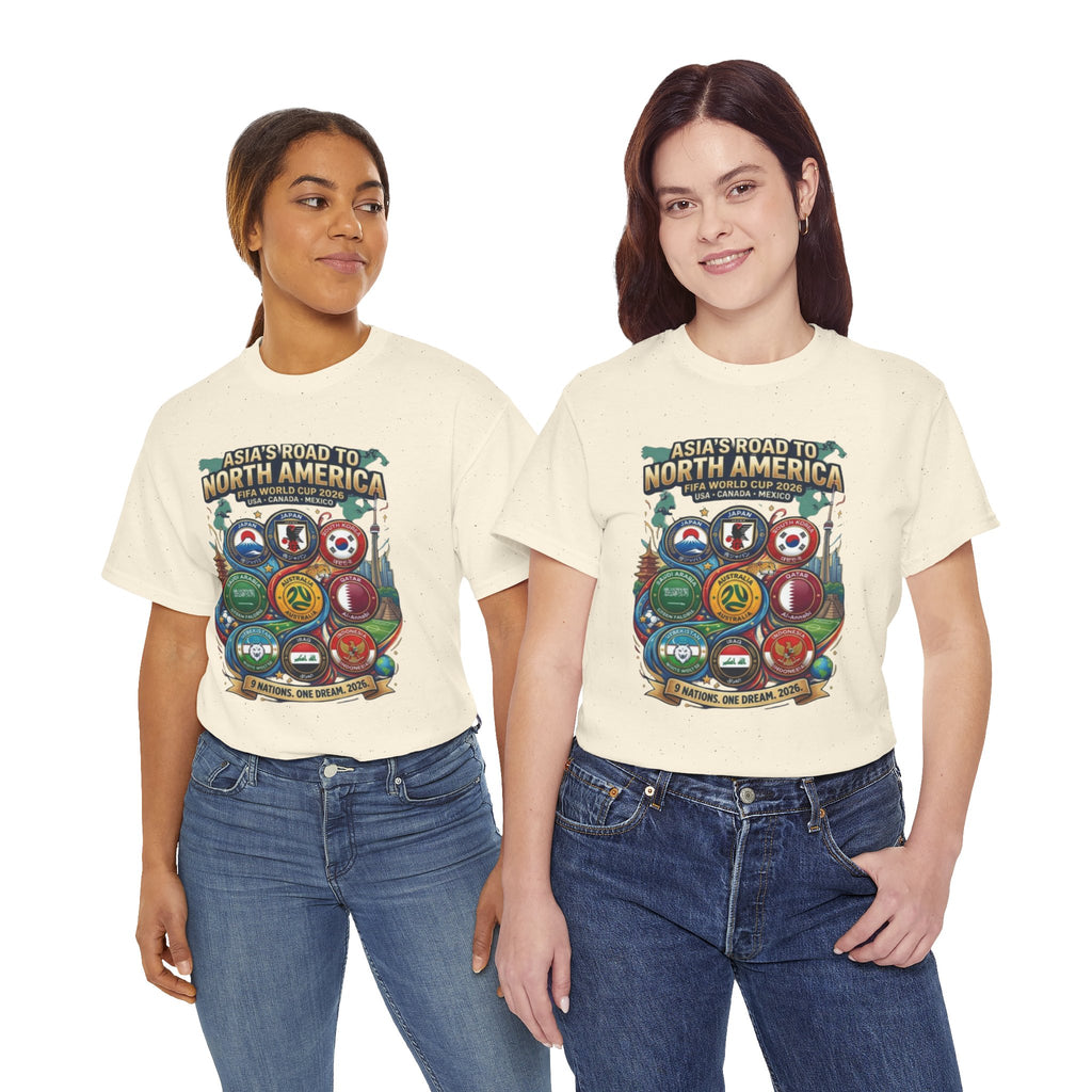 Asia's Road to North America Soccer Tee — World Cup 2026 Qualification Badge T‑Shirt