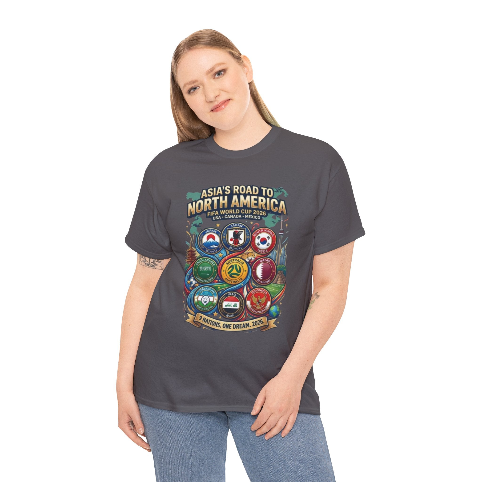 Asia's Road to North America Soccer Tee — World Cup 2026 Qualification Badge T‑Shirt