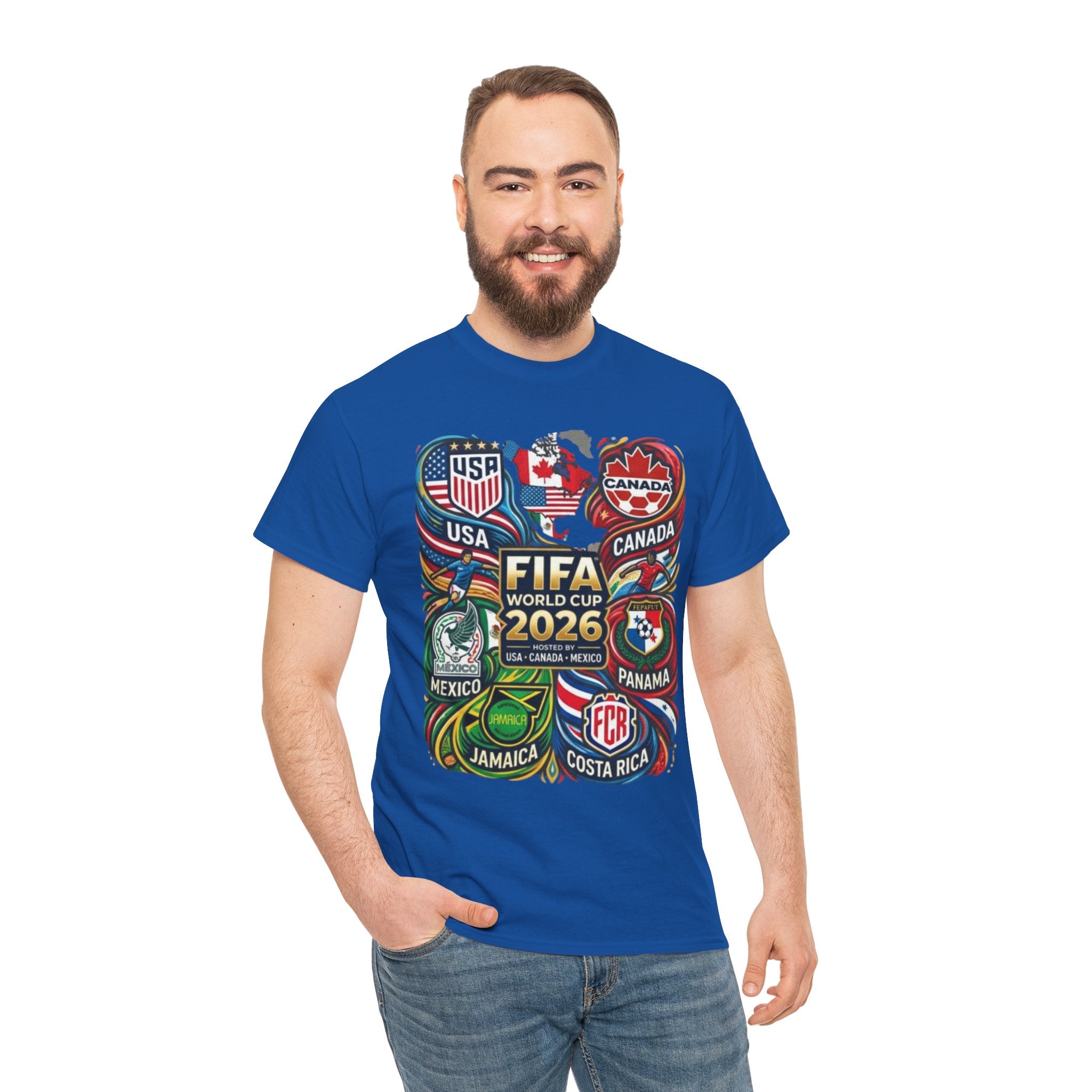 World Cup 2026 Teams T-Shirt – USA Canada Mexico & CONCACAF Badges Soccer Tee