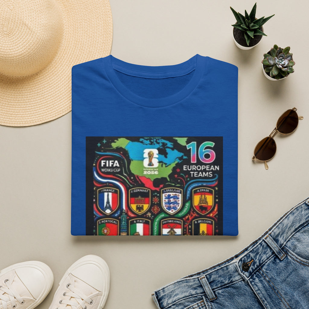 European Teams World Cup T‑Shirt – 16 European Teams Soccer Crest Design