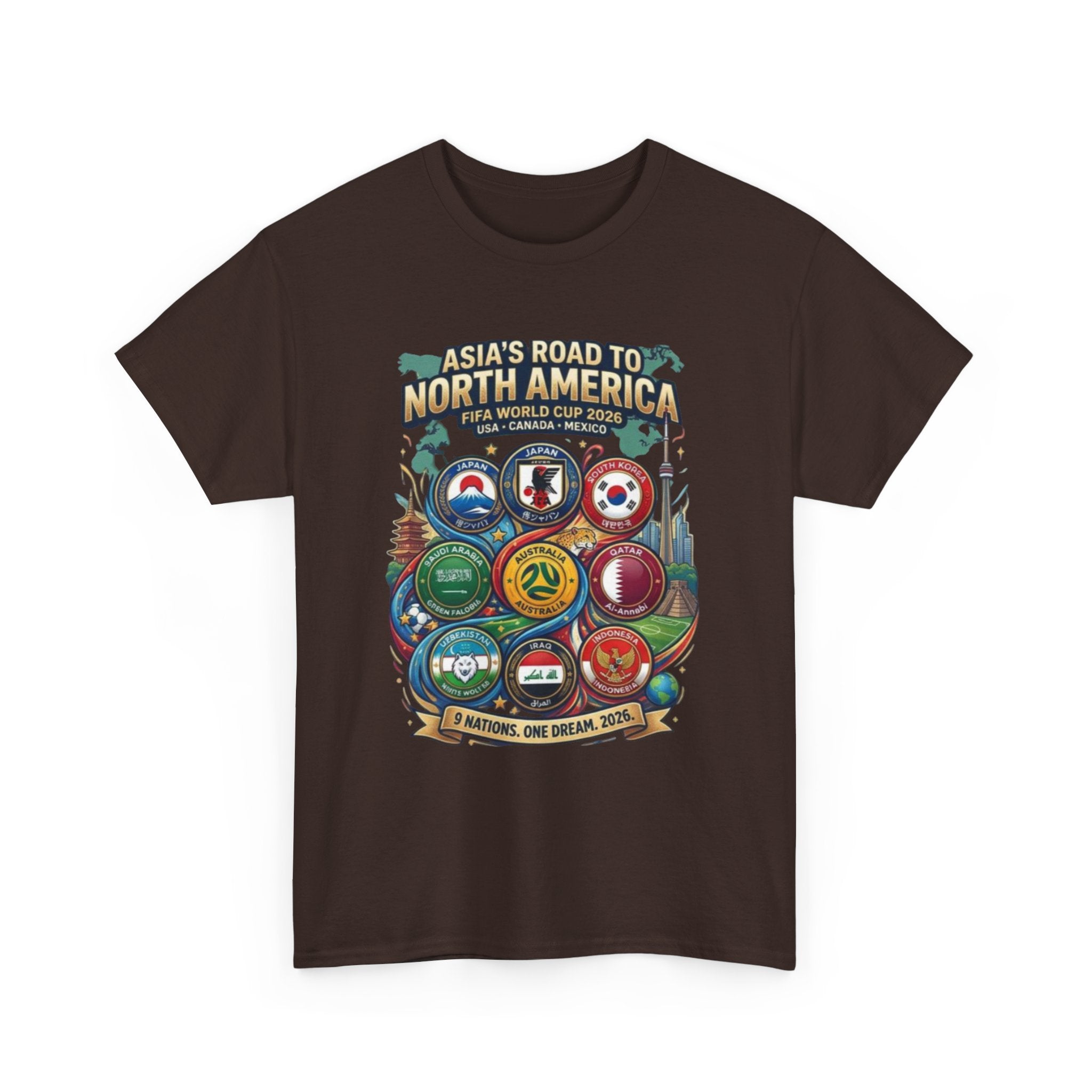 Asia's Road to North America Soccer Tee — World Cup 2026 Qualification Badge T‑Shirt