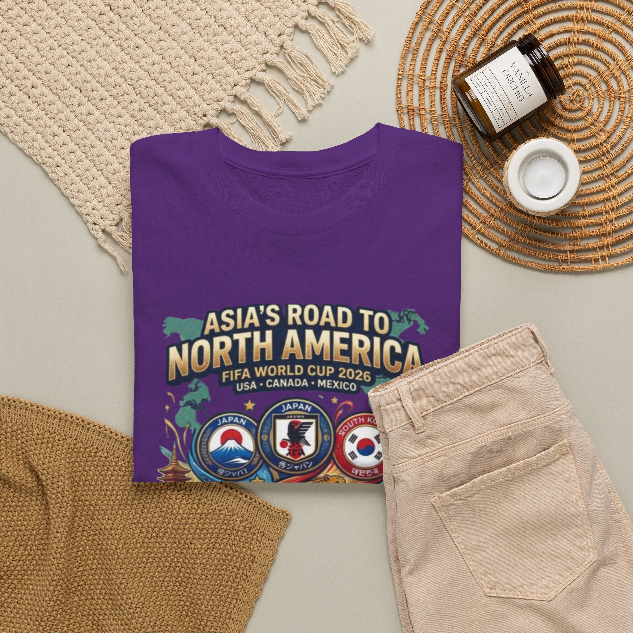 Asia's Road to North America Soccer Tee — World Cup 2026 Qualification Badge T‑Shirt