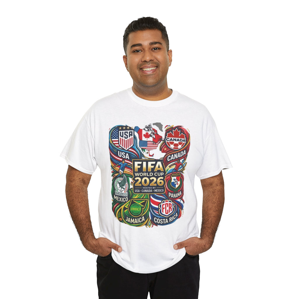 World Cup 2026 Teams T-Shirt – USA Canada Mexico & CONCACAF Badges Soccer Tee