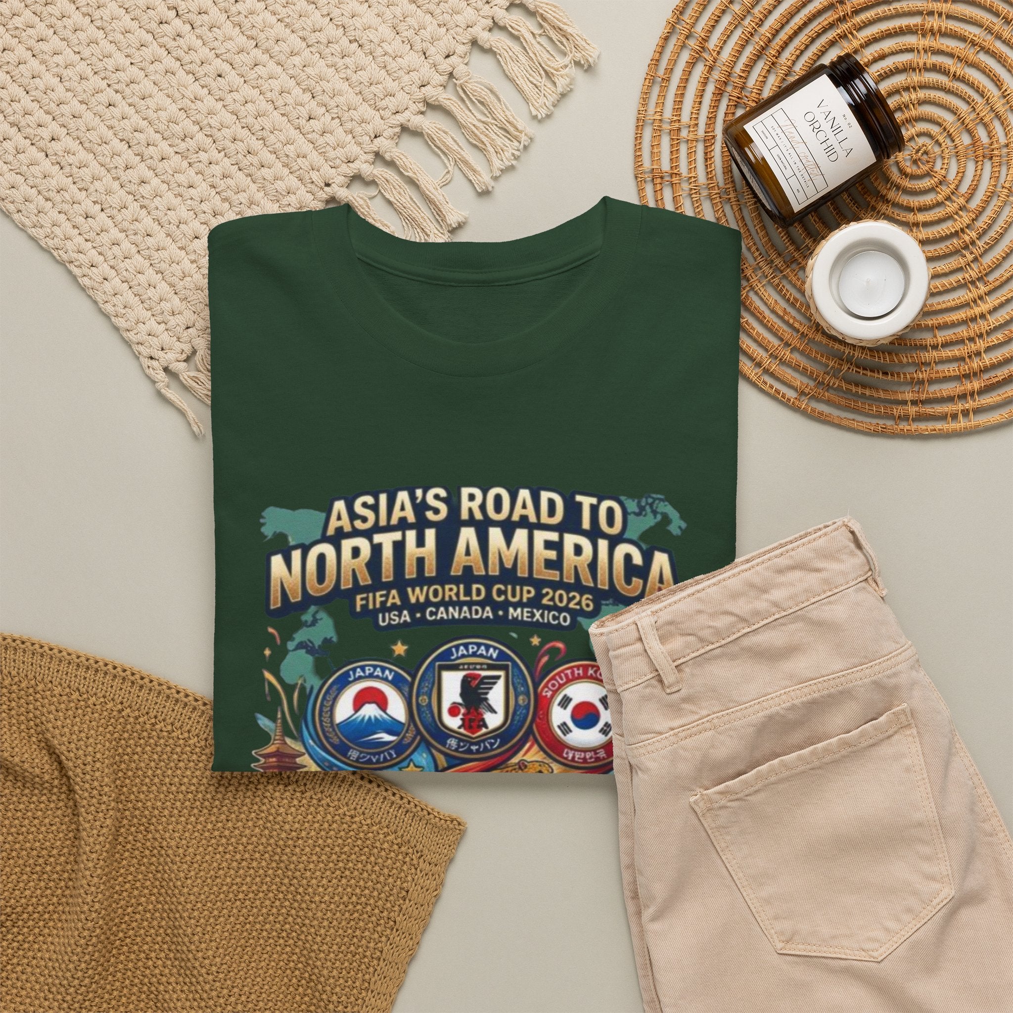 Asia's Road to North America Soccer Tee — World Cup 2026 Qualification Badge T‑Shirt