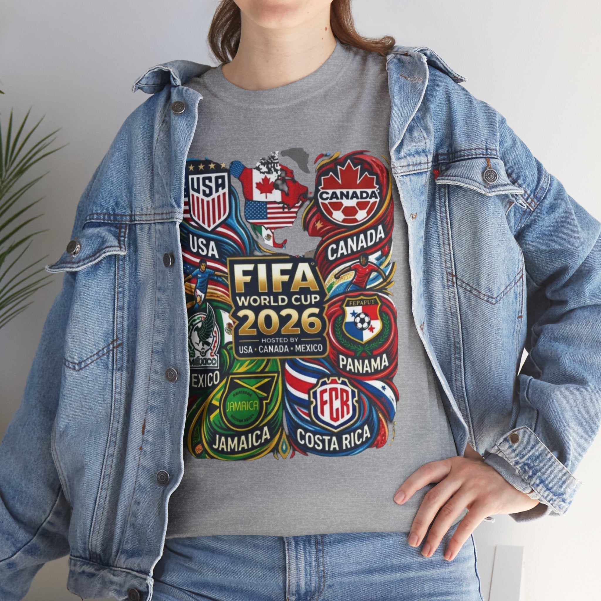 World Cup 2026 Teams T-Shirt – USA Canada Mexico & CONCACAF Badges Soccer Tee