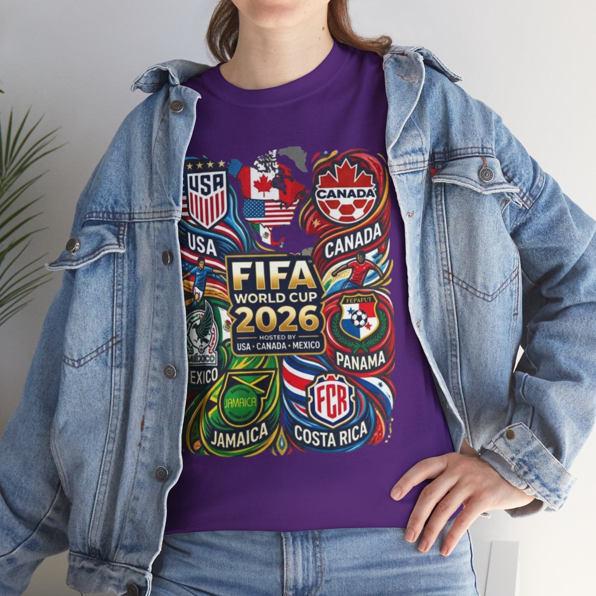 World Cup 2026 Teams T-Shirt – USA Canada Mexico & CONCACAF Badges Soccer Tee