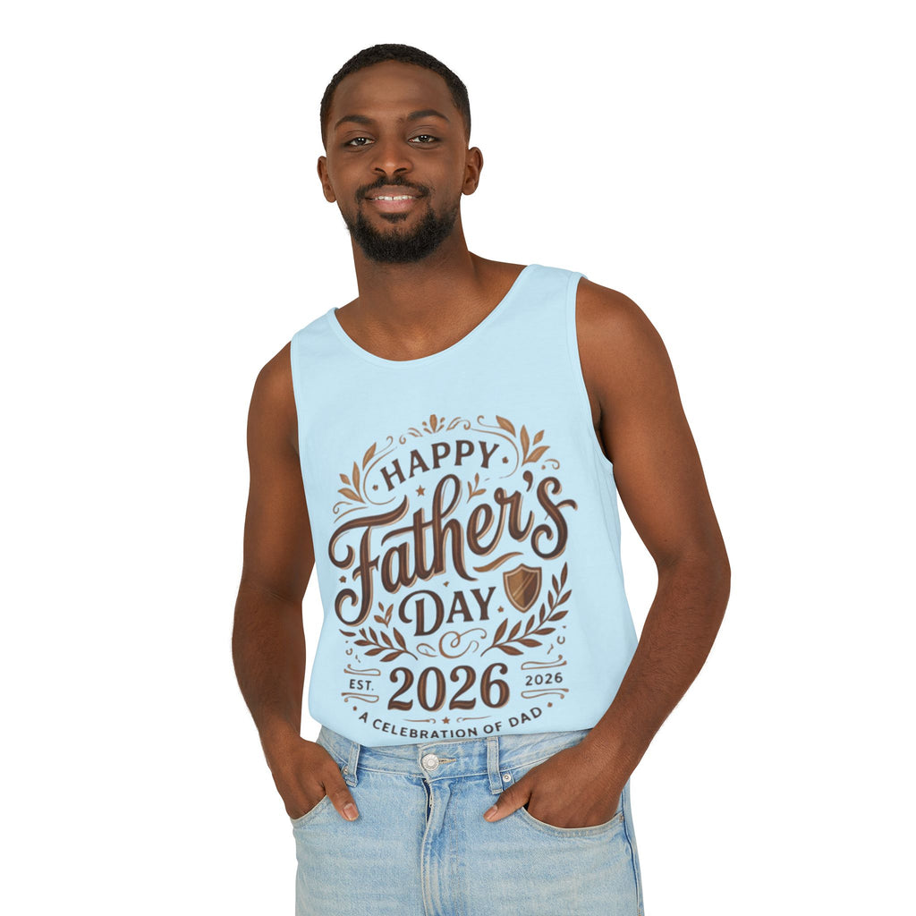 Father's Day Tank Top 2026 – "Happy Father's Day" Vintage Script Design