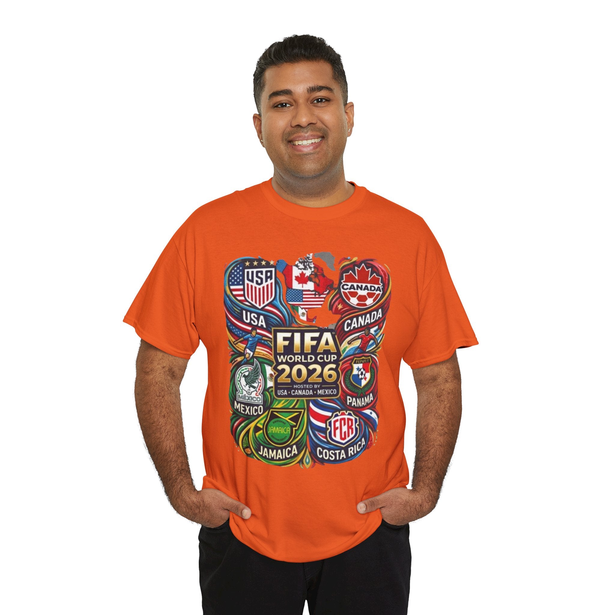World Cup 2026 Teams T-Shirt – USA Canada Mexico & CONCACAF Badges Soccer Tee