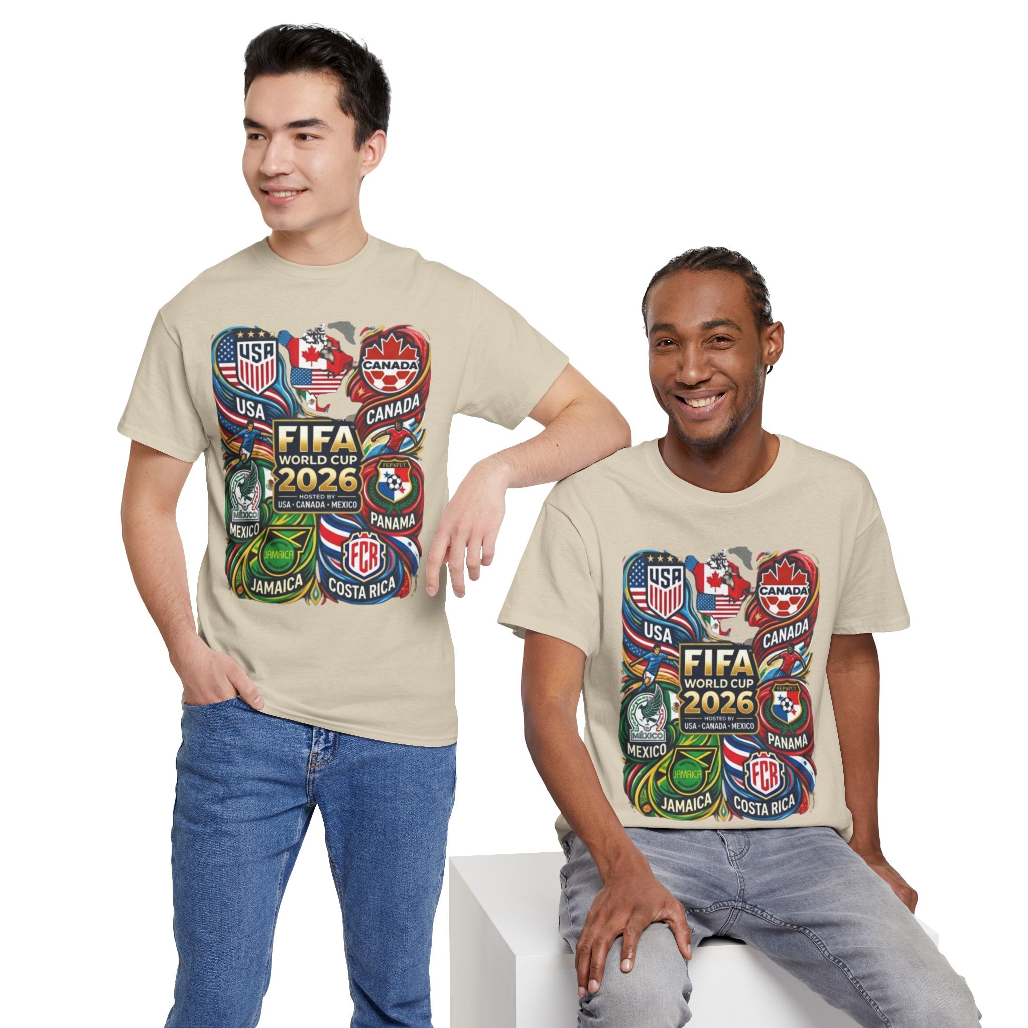 World Cup 2026 Teams T-Shirt – USA Canada Mexico & CONCACAF Badges Soccer Tee