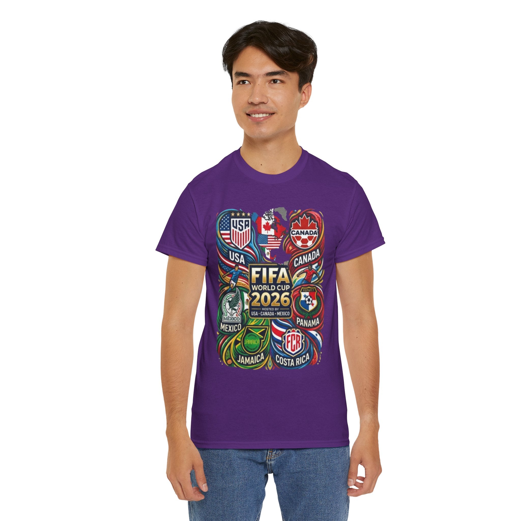 World Cup 2026 Teams T-Shirt – USA Canada Mexico & CONCACAF Badges Soccer Tee