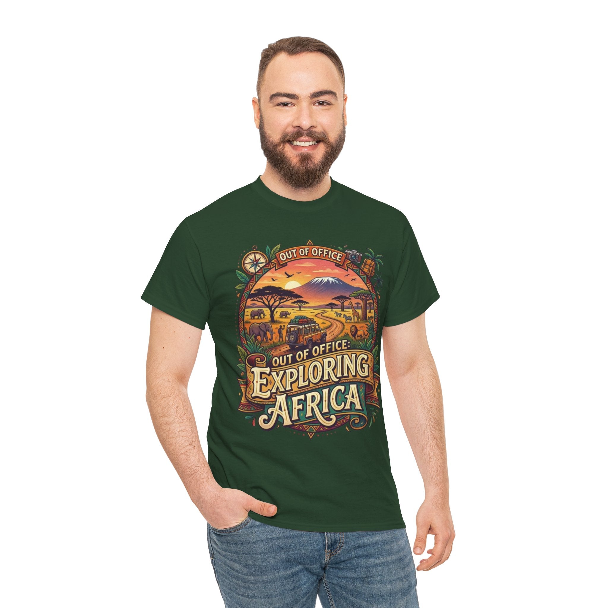 Exploring Africa T-Shirt — 'Out of Office' Safari Adventure Tee