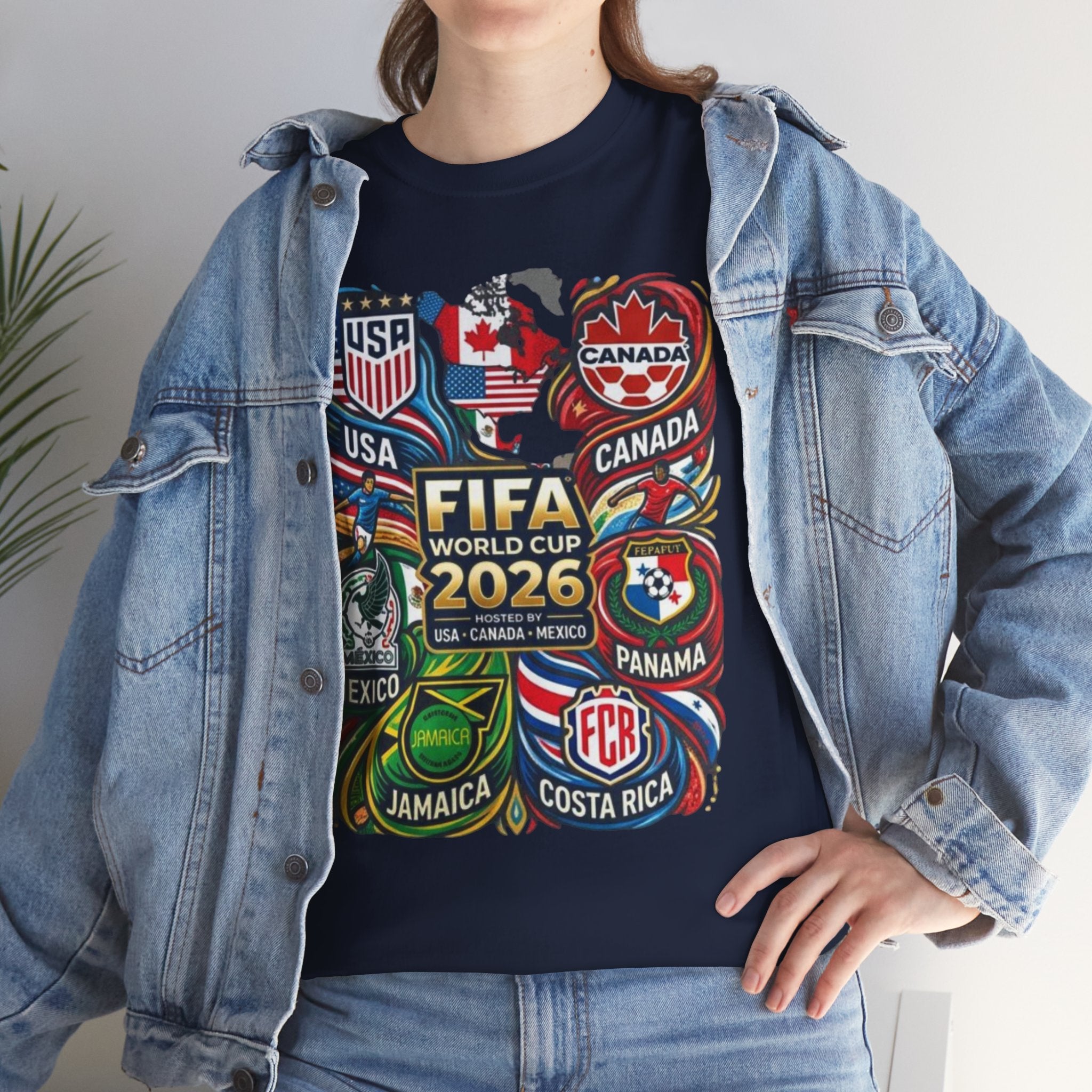 World Cup 2026 Teams T-Shirt – USA Canada Mexico & CONCACAF Badges Soccer Tee