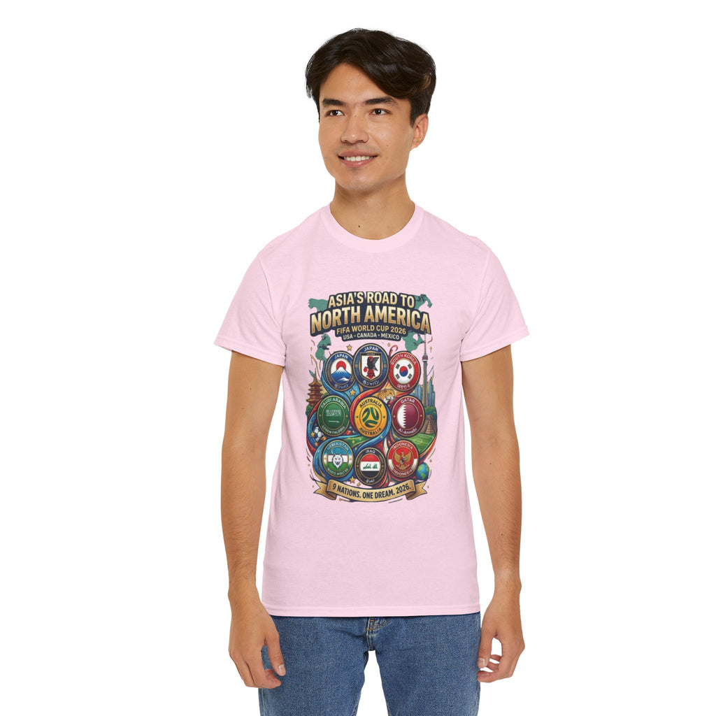 Asia's Road to North America Soccer Tee — World Cup 2026 Qualification Badge T‑Shirt