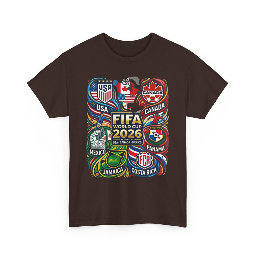World Cup 2026 Teams T-Shirt – USA Canada Mexico & CONCACAF Badges Soccer Tee