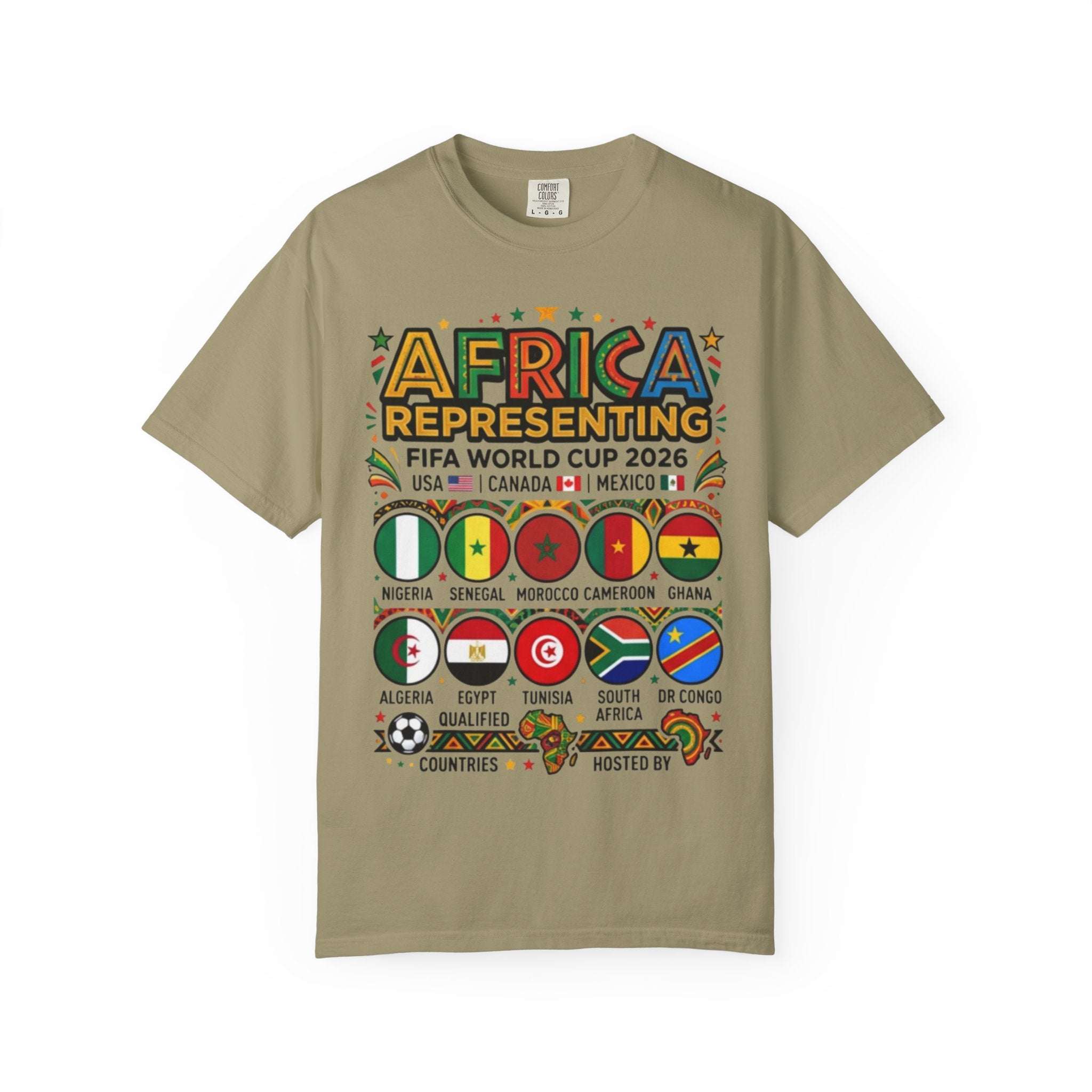 Africa Representing FIFA World Cup 2026 T-Shirt | African Flags Soccer Design