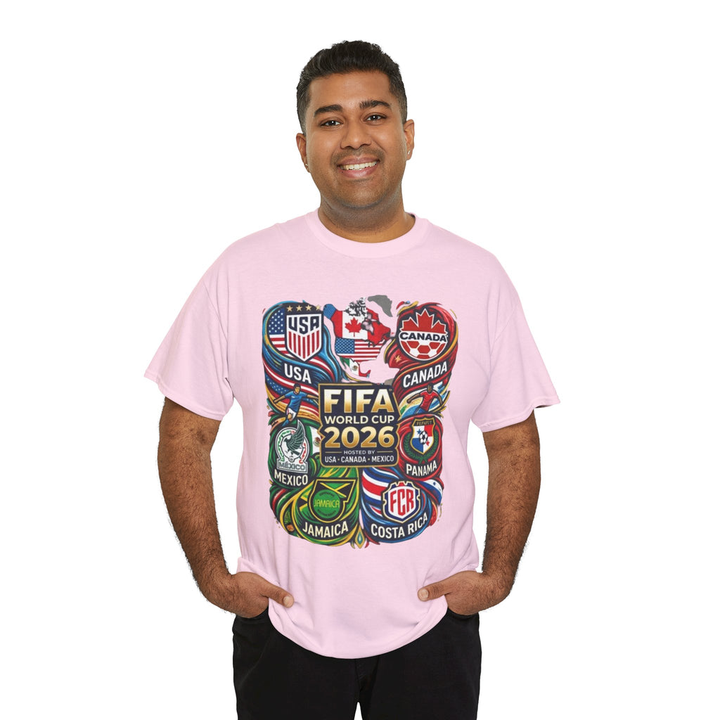 World Cup 2026 Teams T-Shirt – USA Canada Mexico & CONCACAF Badges Soccer Tee