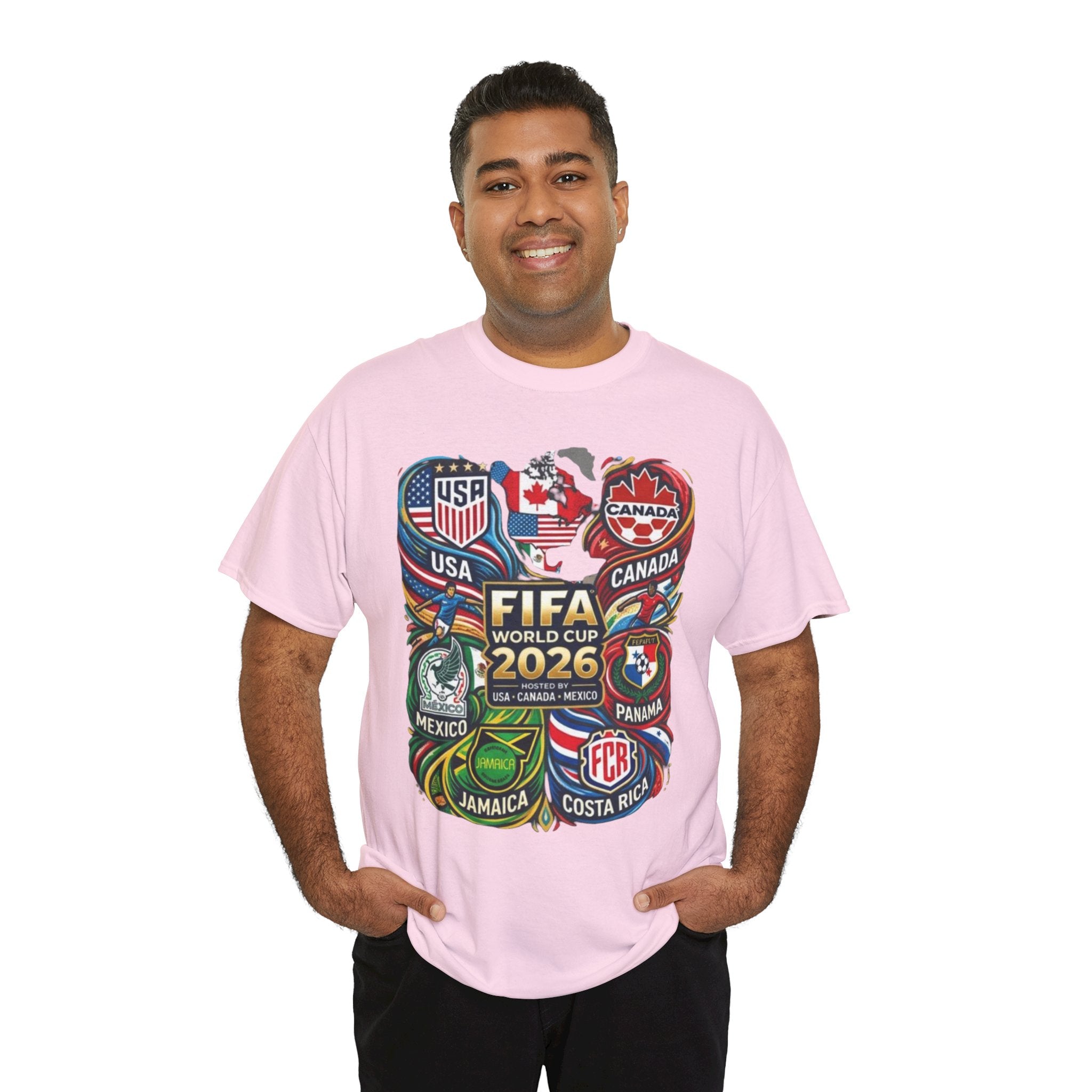 World Cup 2026 Teams T-Shirt – USA Canada Mexico & CONCACAF Badges Soccer Tee