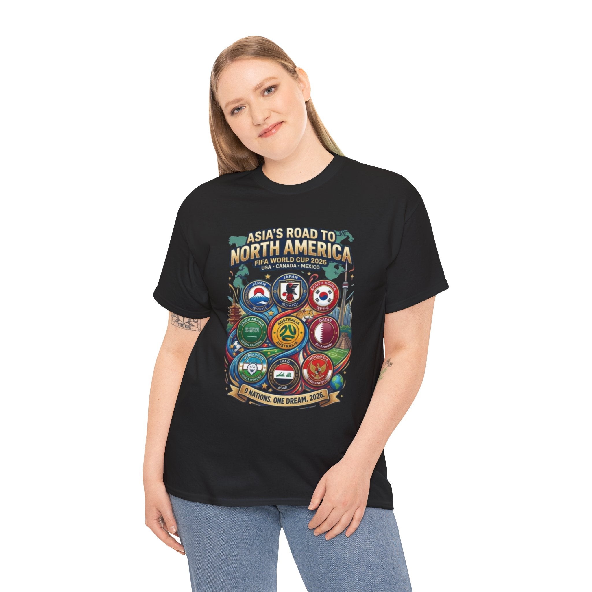 Asia's Road to North America Soccer Tee — World Cup 2026 Qualification Badge T‑Shirt