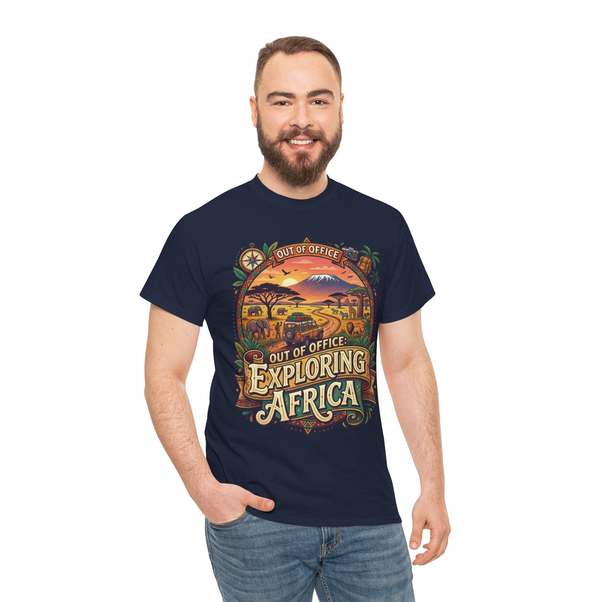 Exploring Africa T-Shirt — 'Out of Office' Safari Adventure Tee