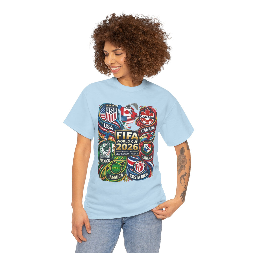 World Cup 2026 Teams T-Shirt – USA Canada Mexico & CONCACAF Badges Soccer Tee