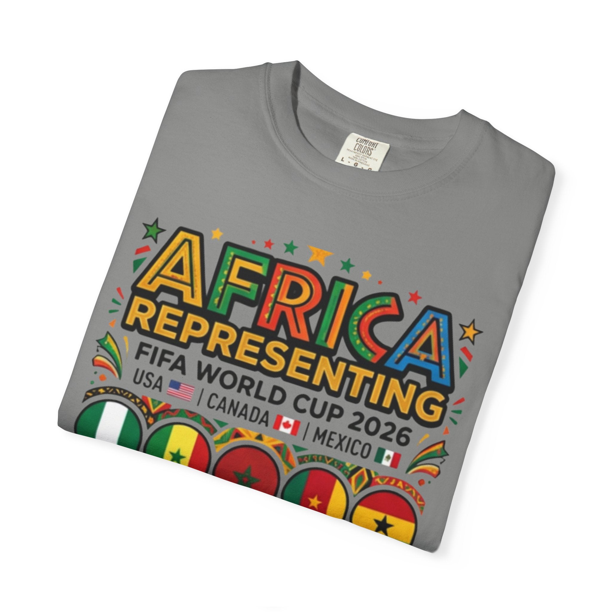Africa Representing FIFA World Cup 2026 T-Shirt | African Flags Soccer Design