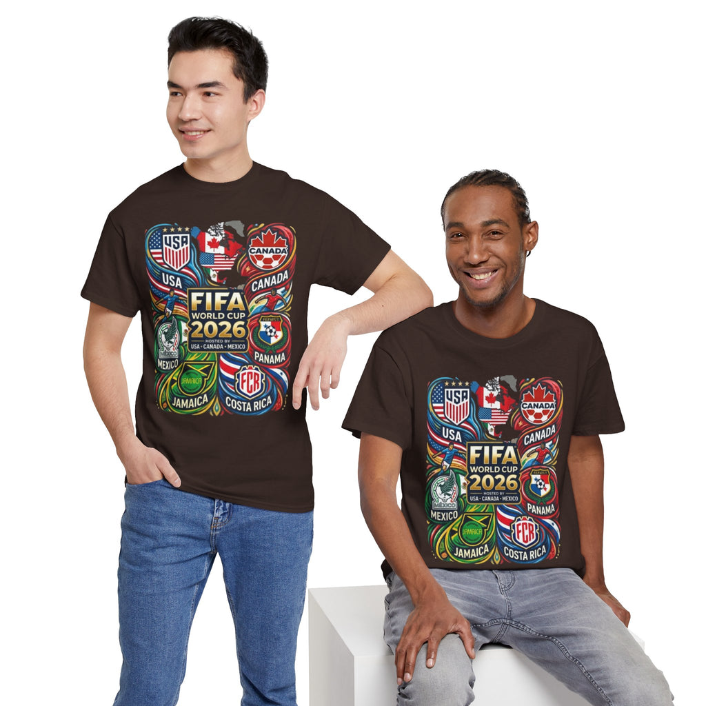World Cup 2026 Teams T-Shirt – USA Canada Mexico & CONCACAF Badges Soccer Tee