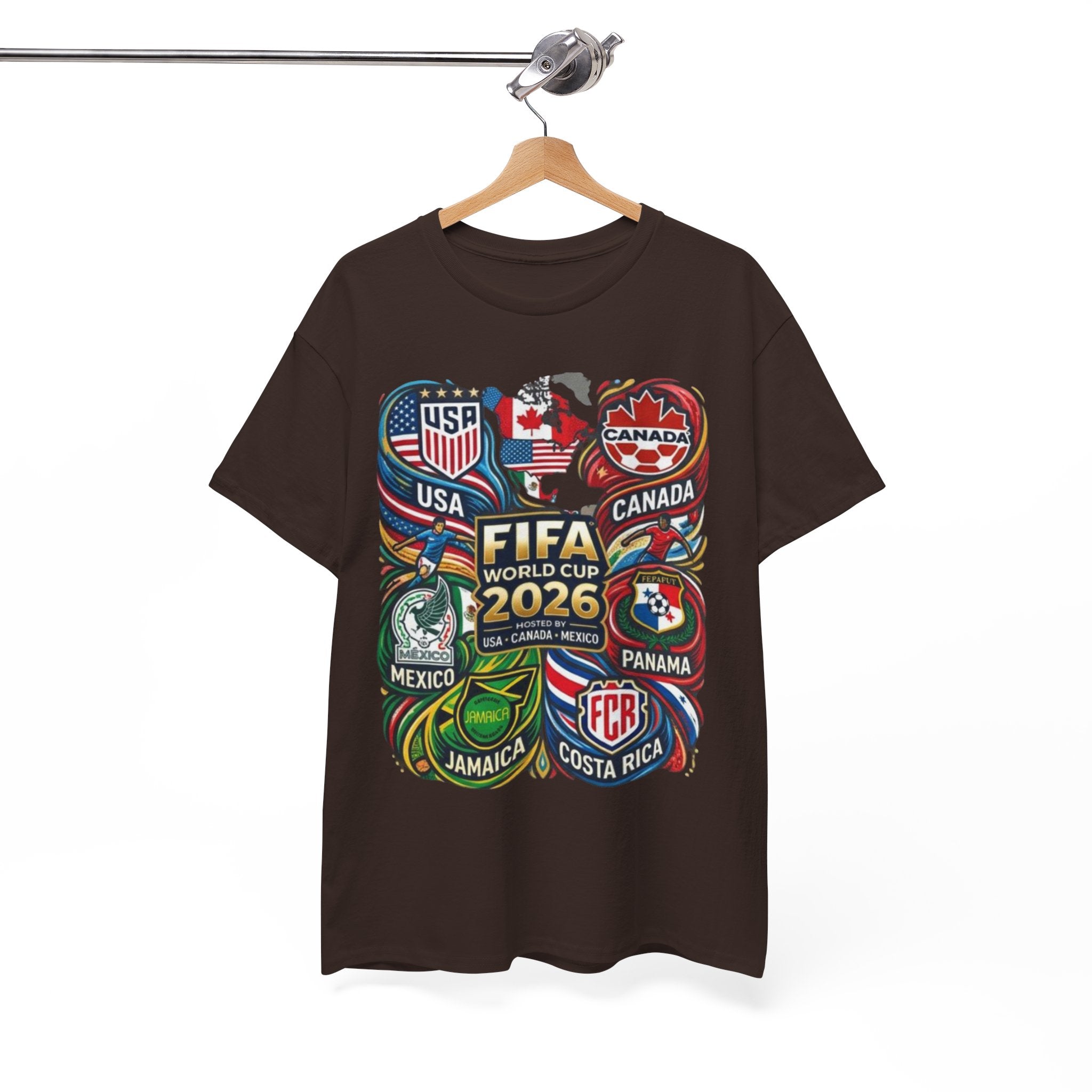 World Cup 2026 Teams T-Shirt – USA Canada Mexico & CONCACAF Badges Soccer Tee