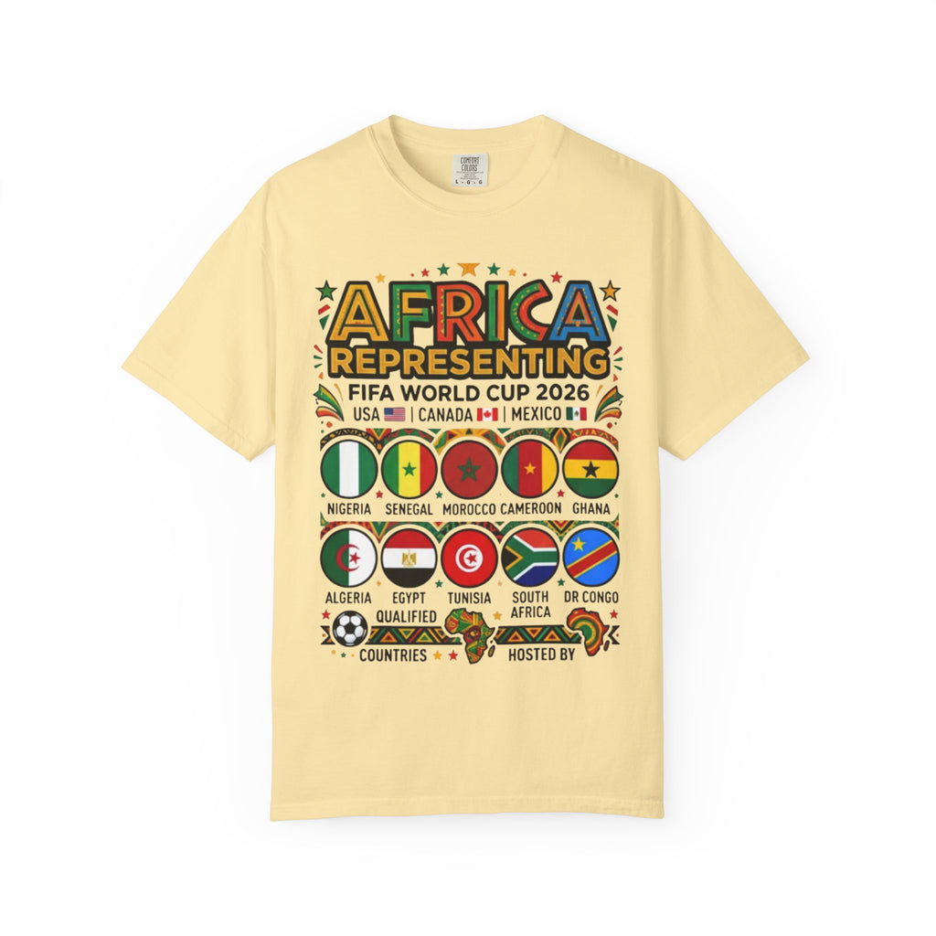 Africa Representing FIFA World Cup 2026 T-Shirt | African Flags Soccer Design