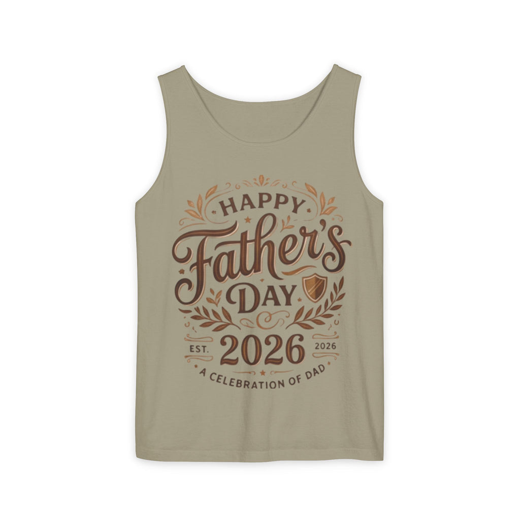 Father's Day Tank Top 2026 – "Happy Father's Day" Vintage Script Design