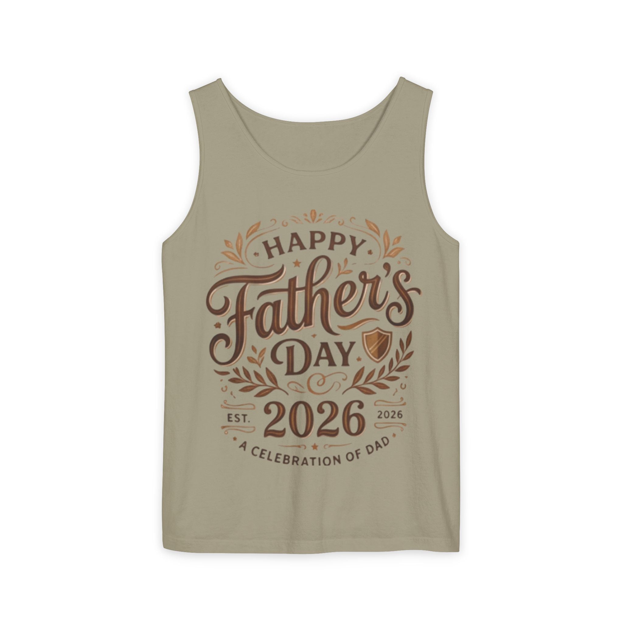 Father's Day Tank Top 2026 – "Happy Father's Day" Vintage Script Design