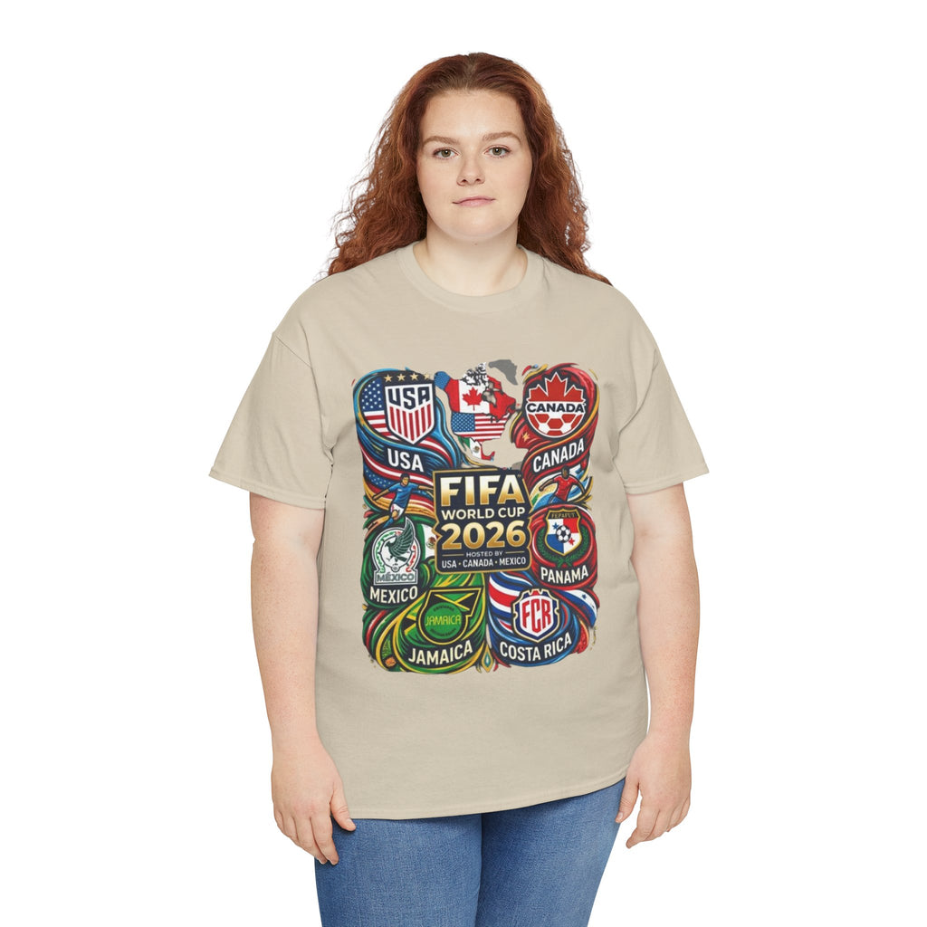 World Cup 2026 Teams T-Shirt – USA Canada Mexico & CONCACAF Badges Soccer Tee
