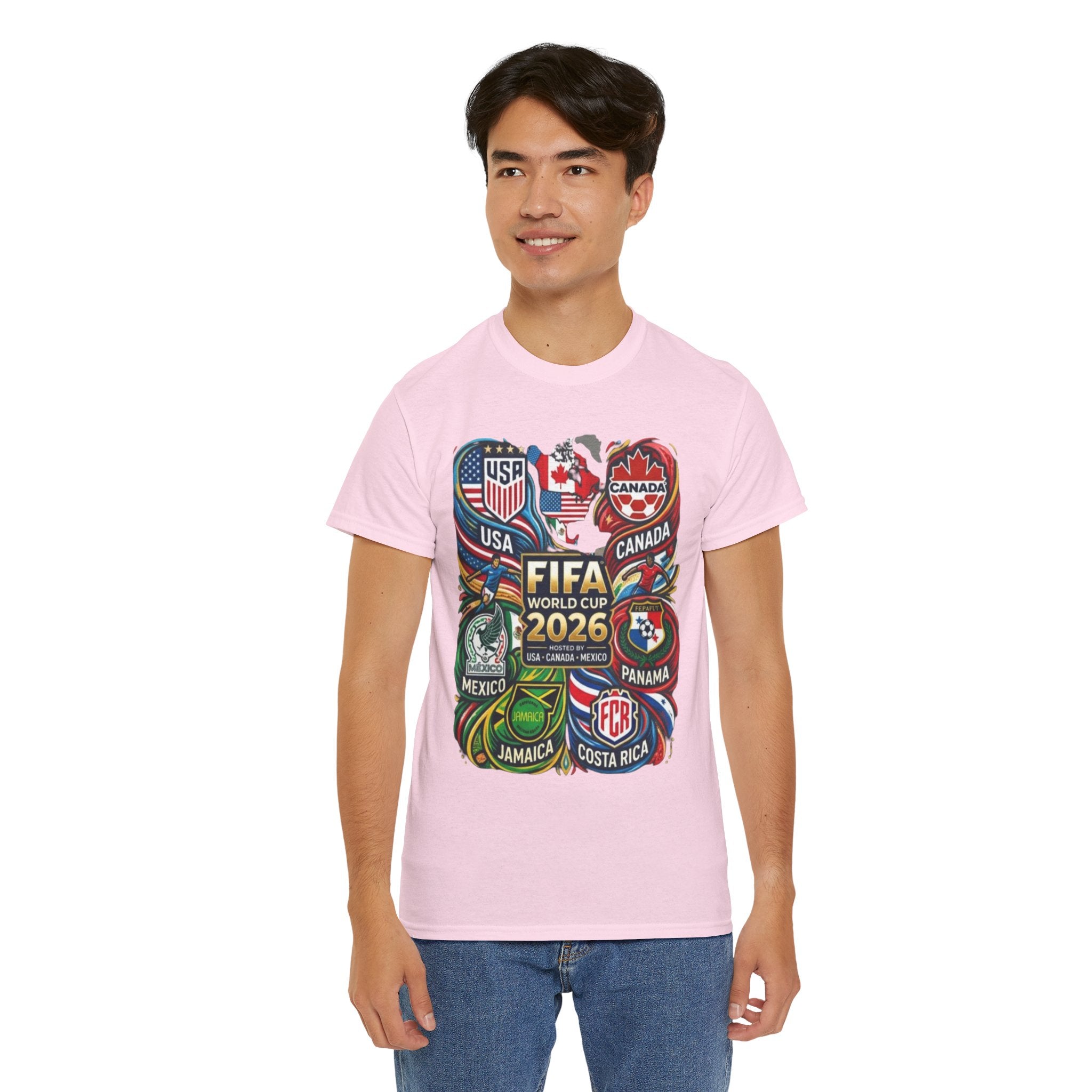 World Cup 2026 Teams T-Shirt – USA Canada Mexico & CONCACAF Badges Soccer Tee