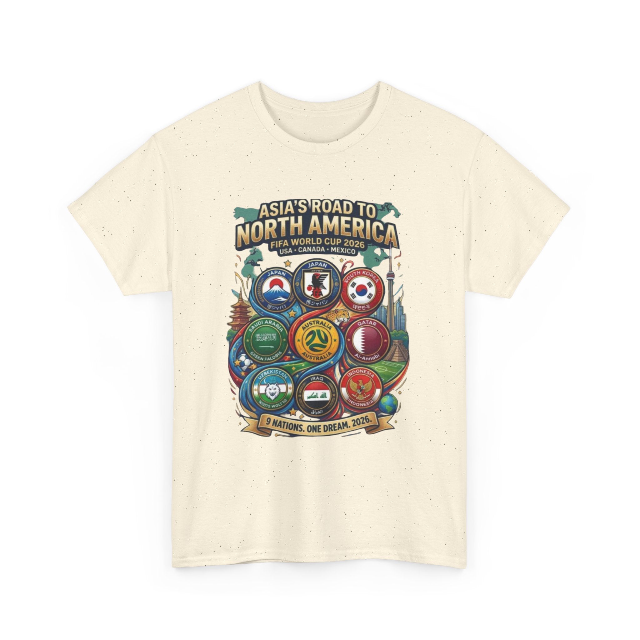 Asia's Road to North America Soccer Tee — World Cup 2026 Qualification Badge T‑Shirt