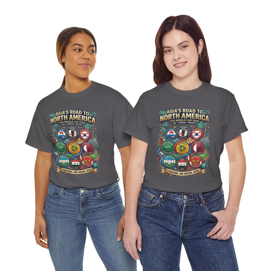 Asia's Road to North America Soccer Tee — World Cup 2026 Qualification Badge T‑Shirt